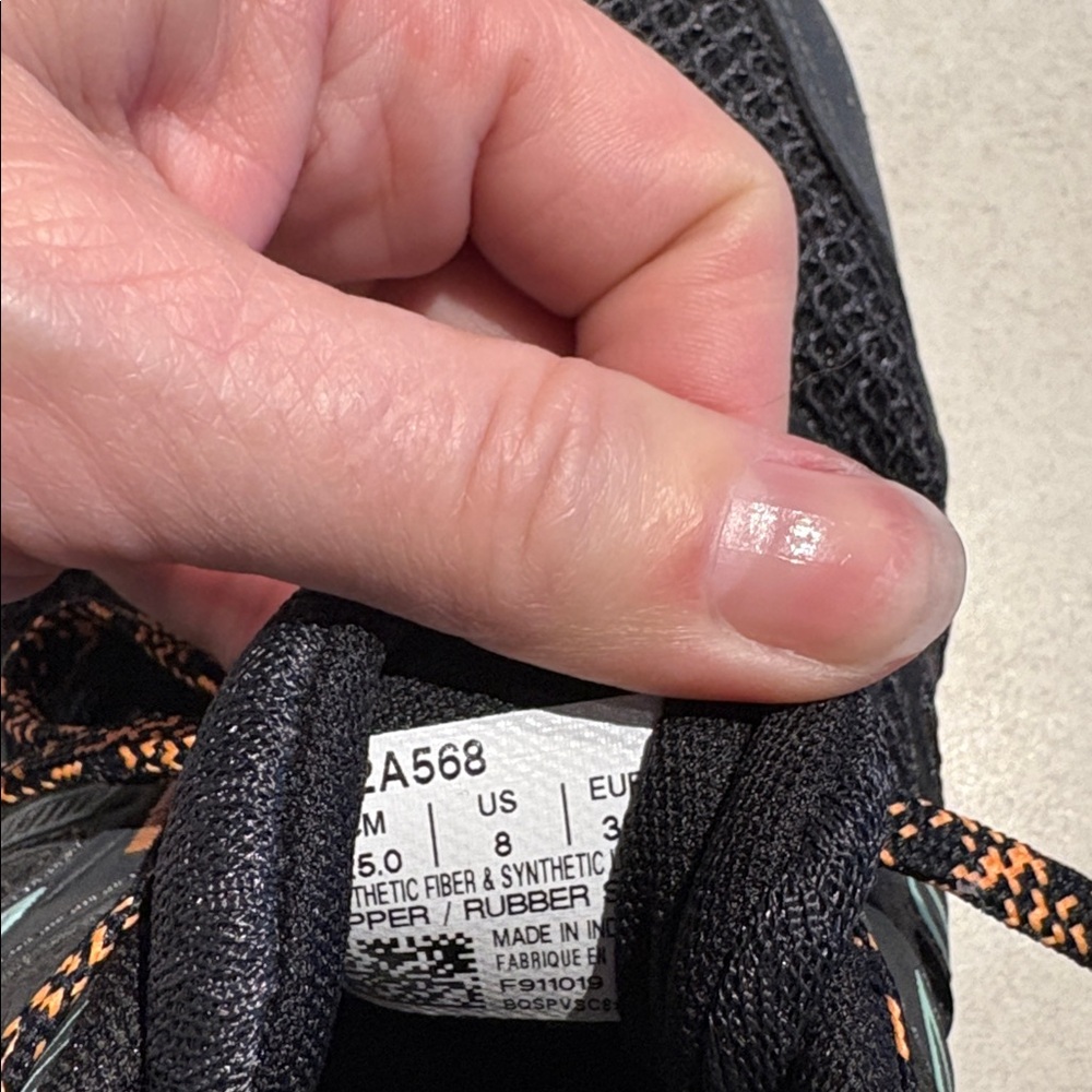 Asics Dark gray and Orange Athletic Shoes - Picture 6 of 7